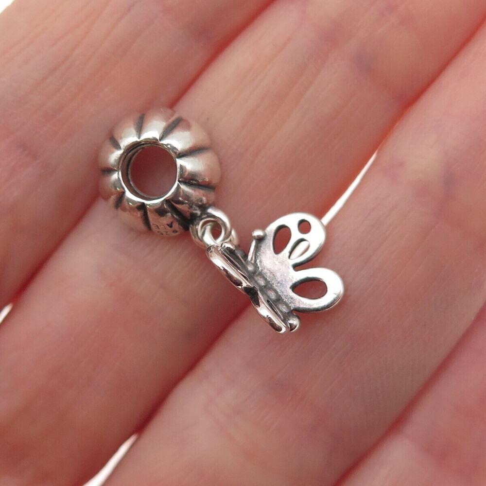 PANDORA 925 Sterling Silver Friends Forever Butterfly Dangle Charm
